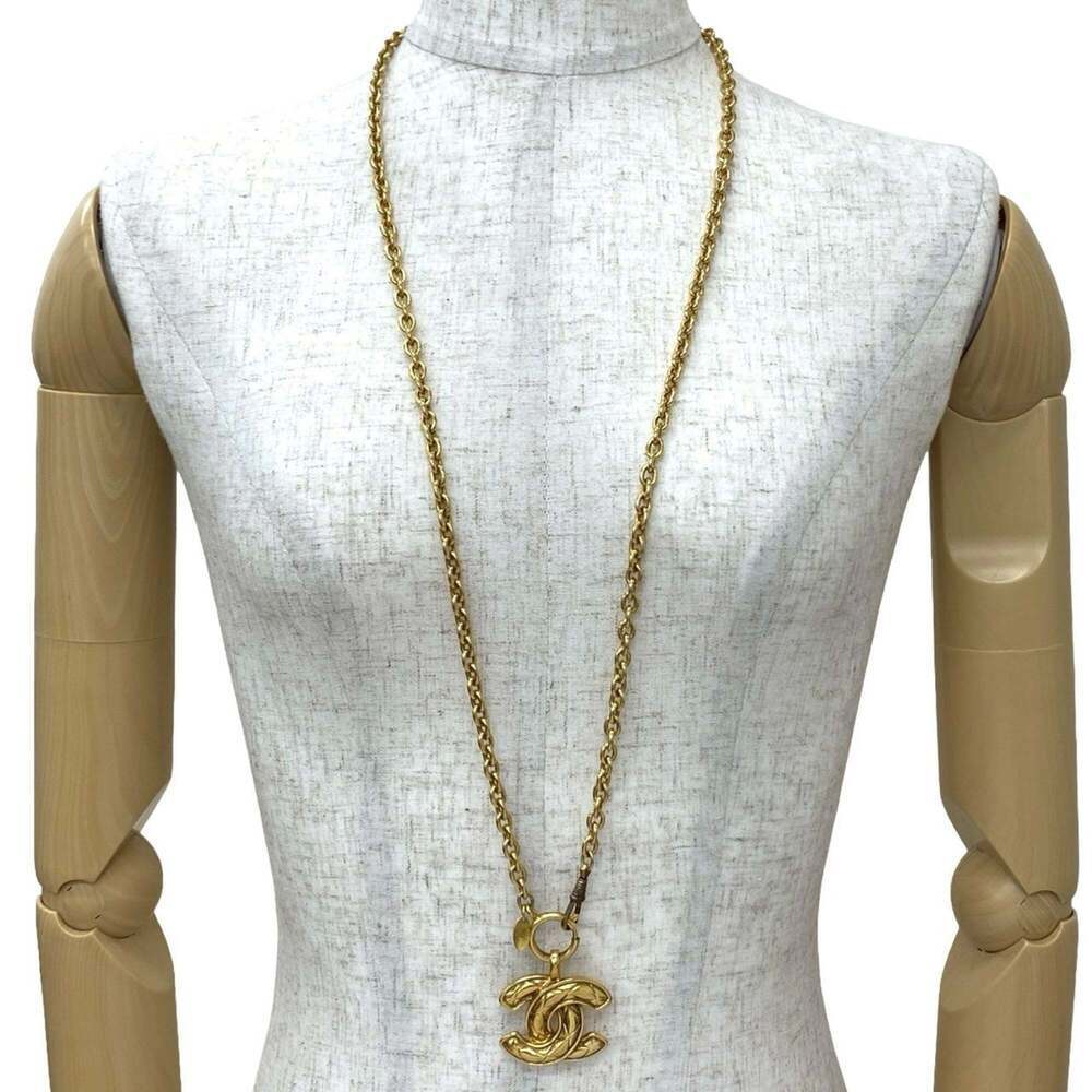 CHANEL Gold Logo Necklace - Picture 1 of 4